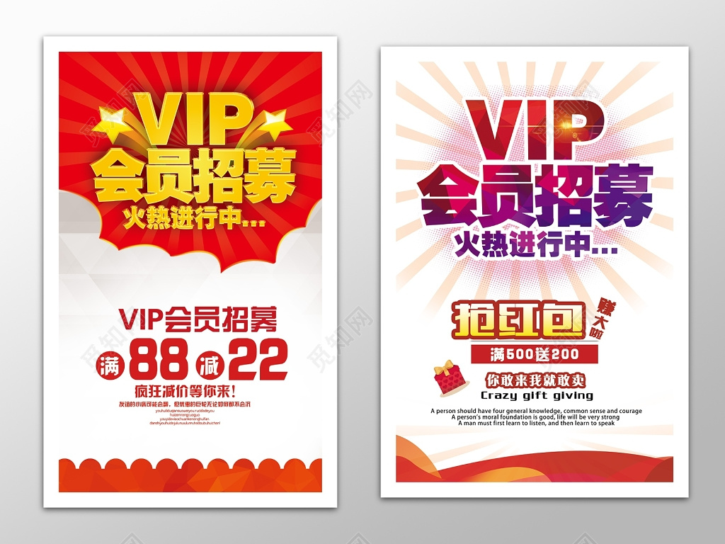 VIP会员招募海报模板
