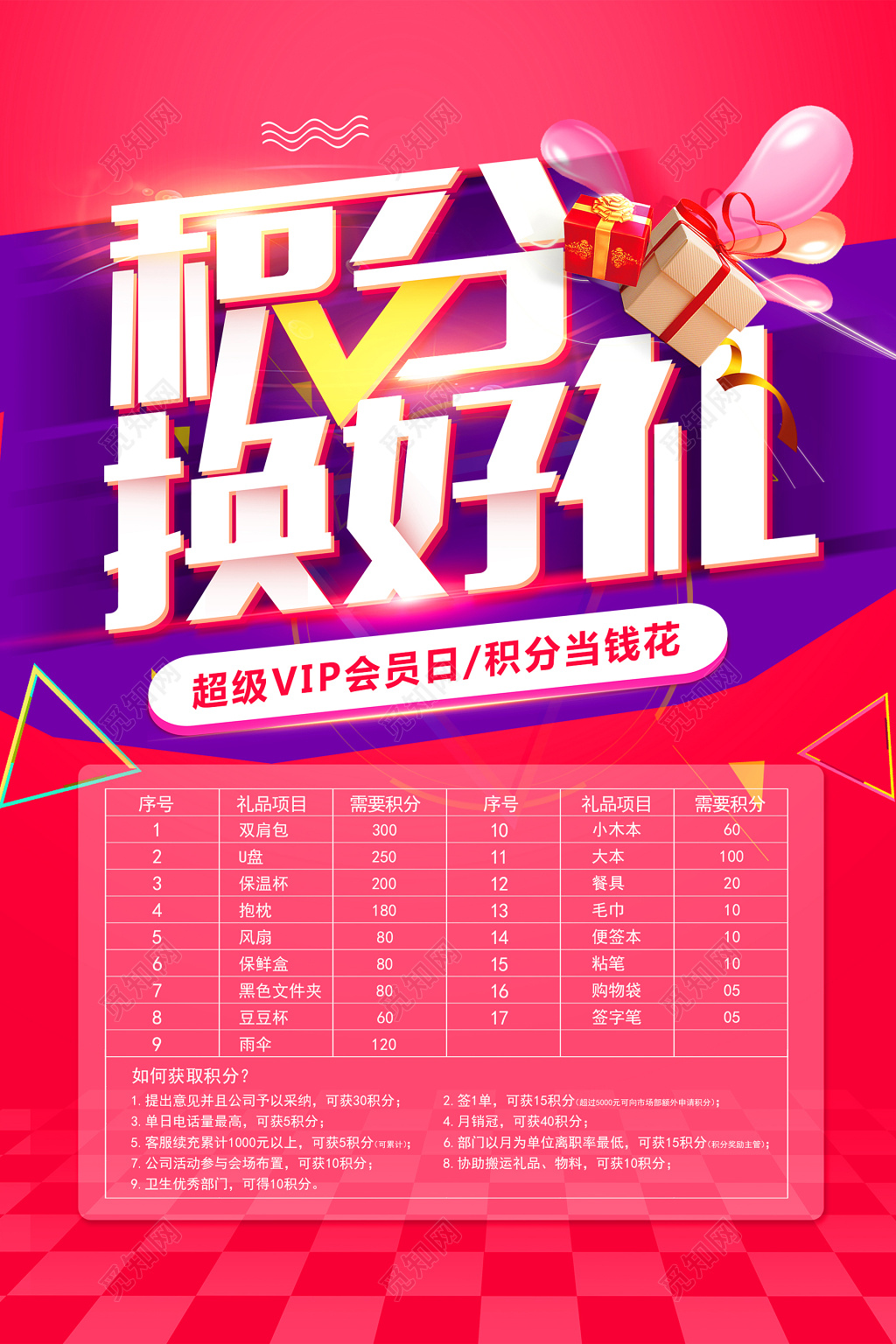 积分换好礼活动海报