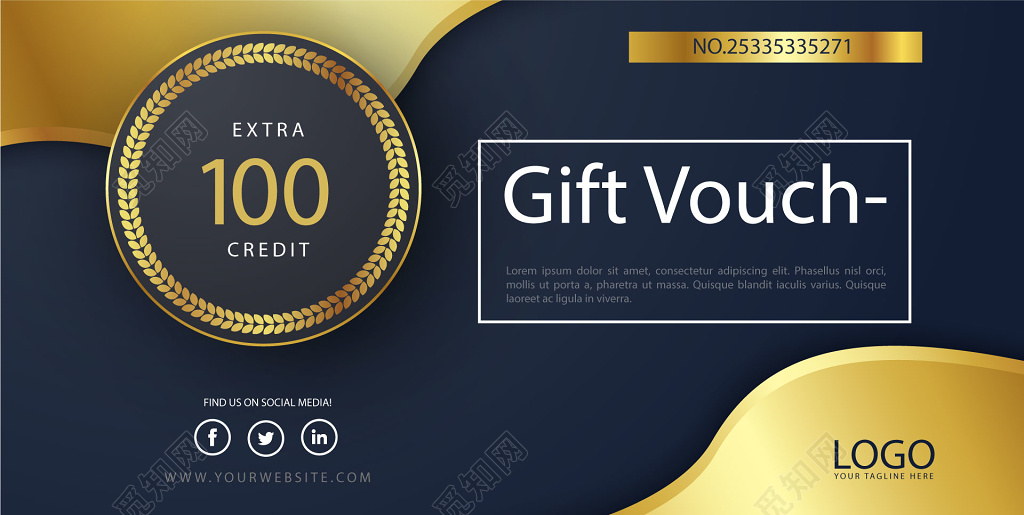 外贸商务蓝色金属折扣券