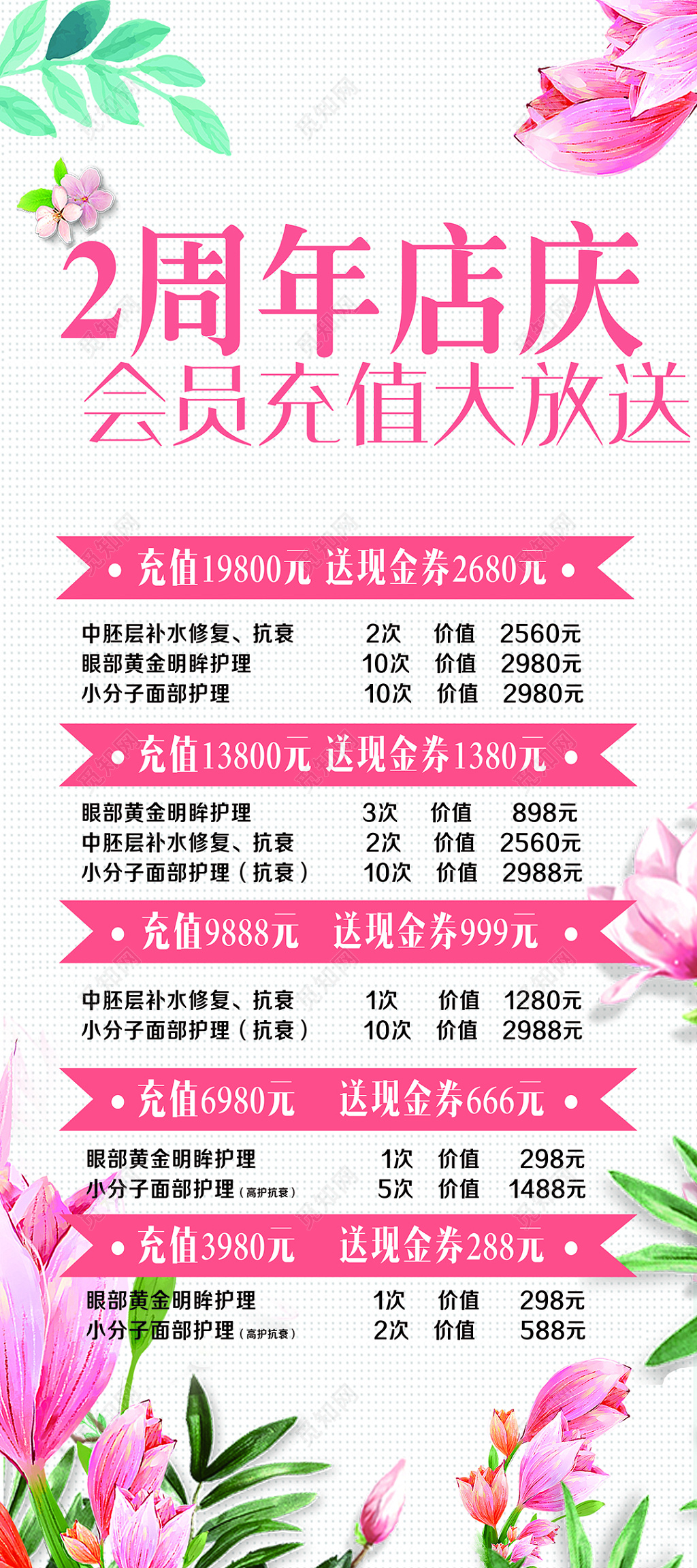 2周年庆会员日充值积分满减优惠券