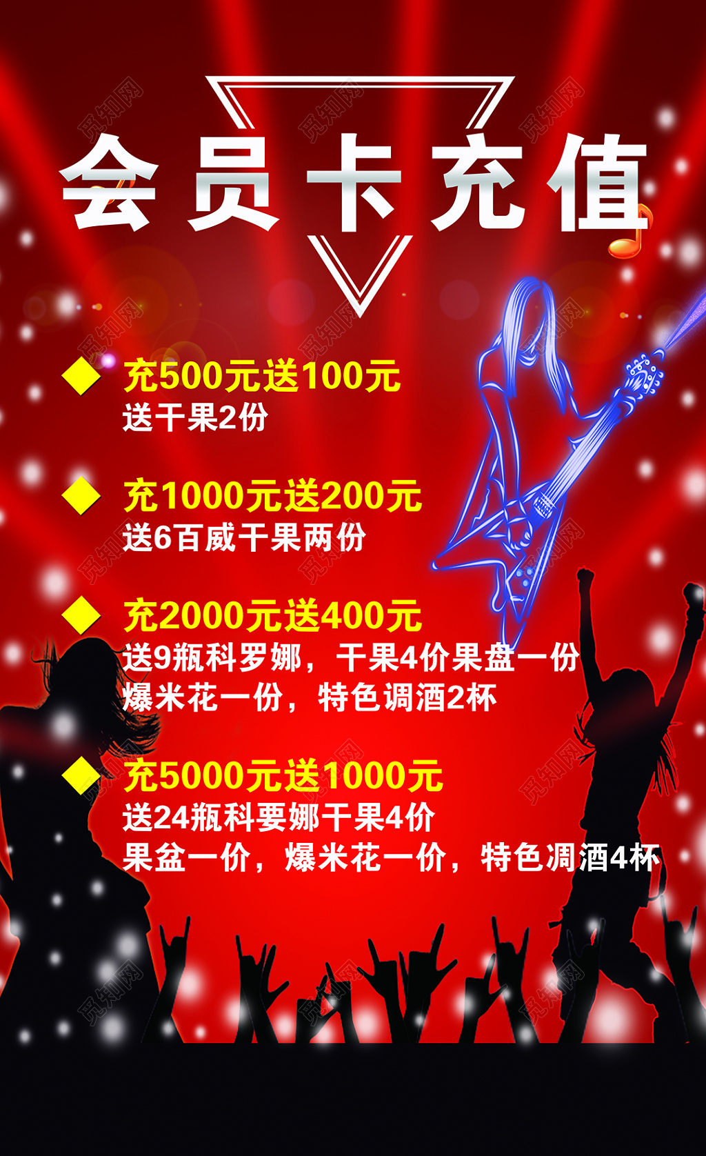 会员卡充值满减促销优惠酒吧KTV