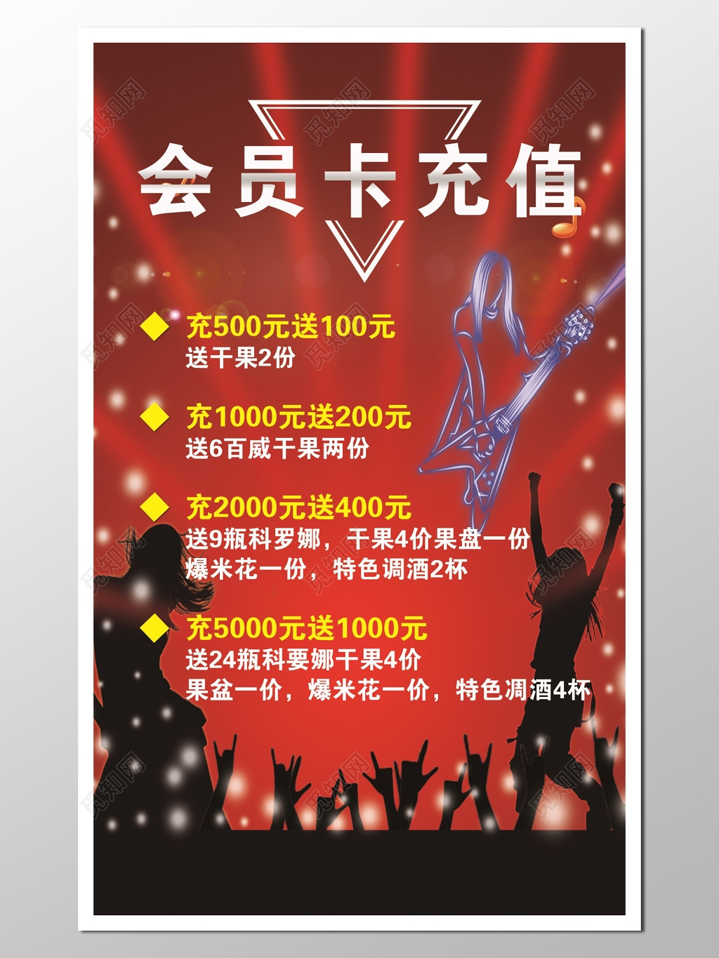 会员卡充值满减促销优惠酒吧KTV