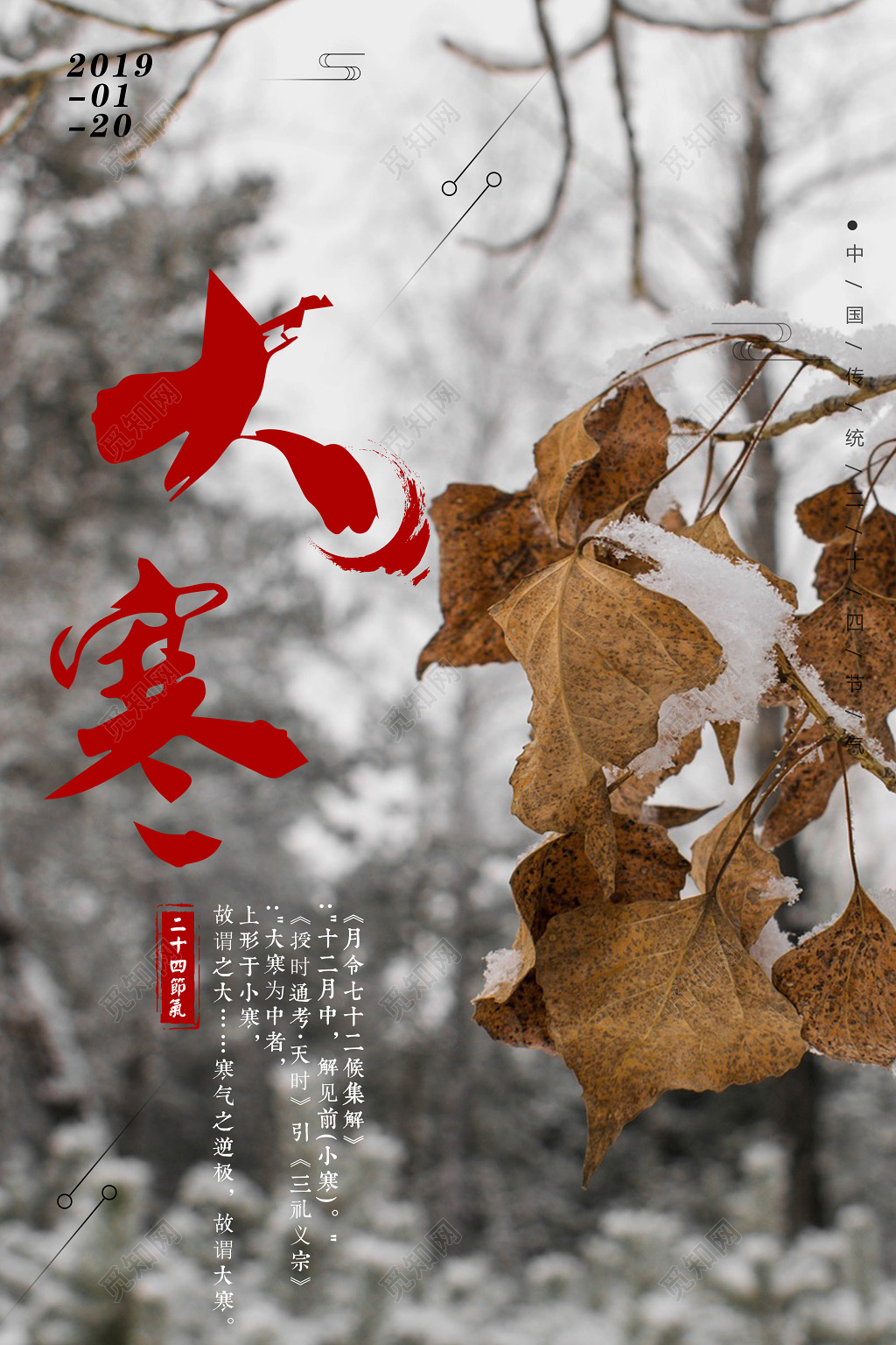 二十四节气之大寒海报