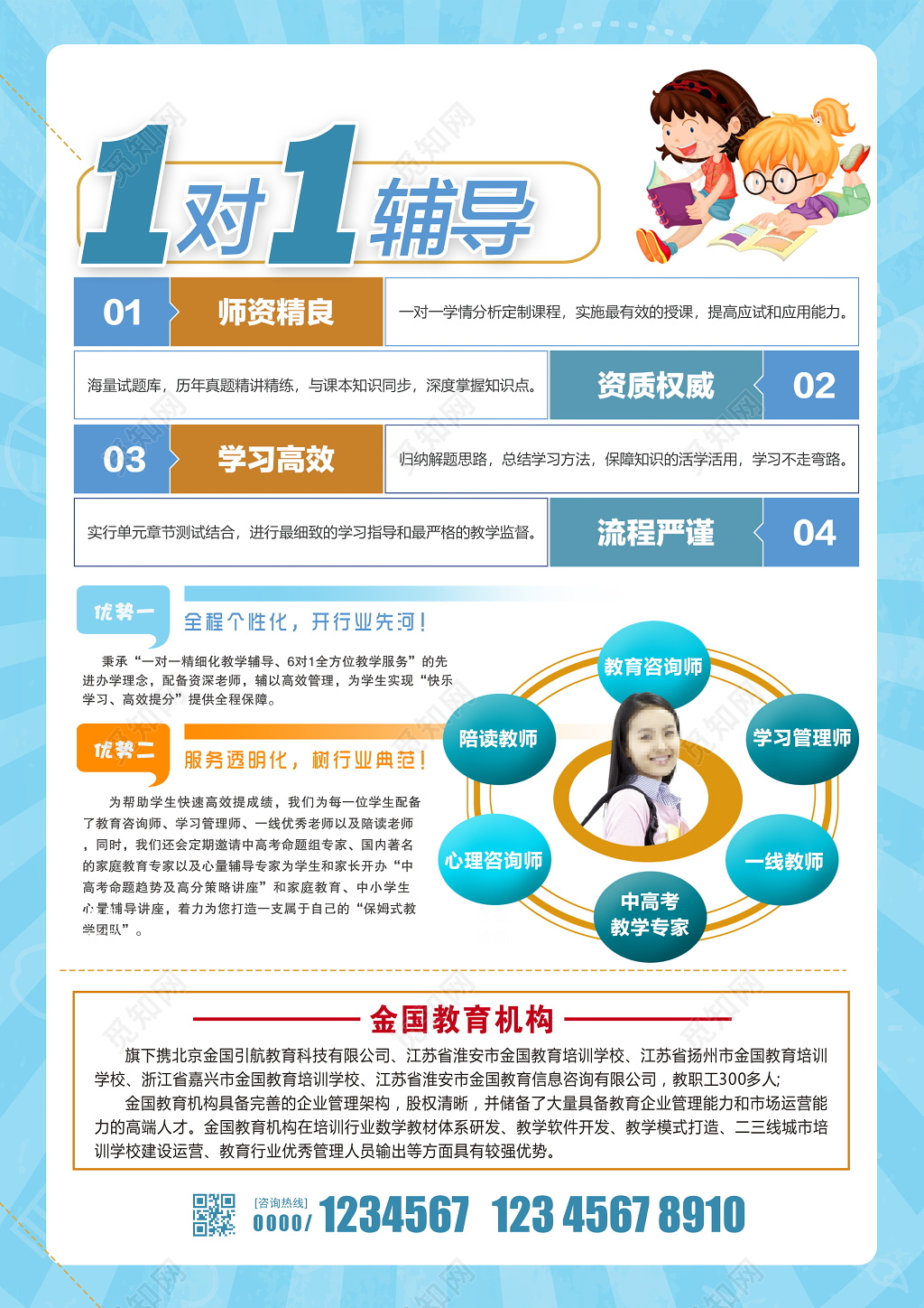学校宣传单补习班招生宣传单辅导班火热招生宣传单设计