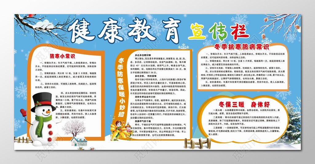 卫生健康教育宣传栏健康教育宣传栏