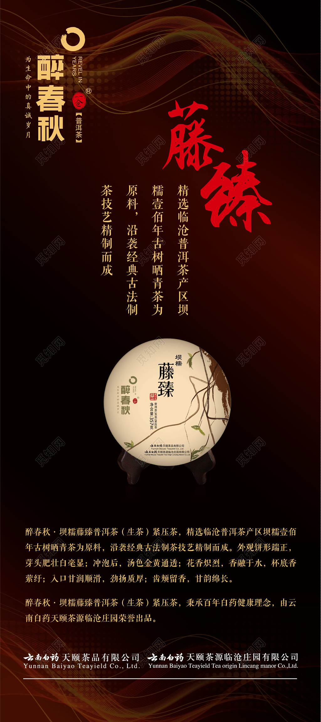 怀旧复古茶叶商产品介绍展板