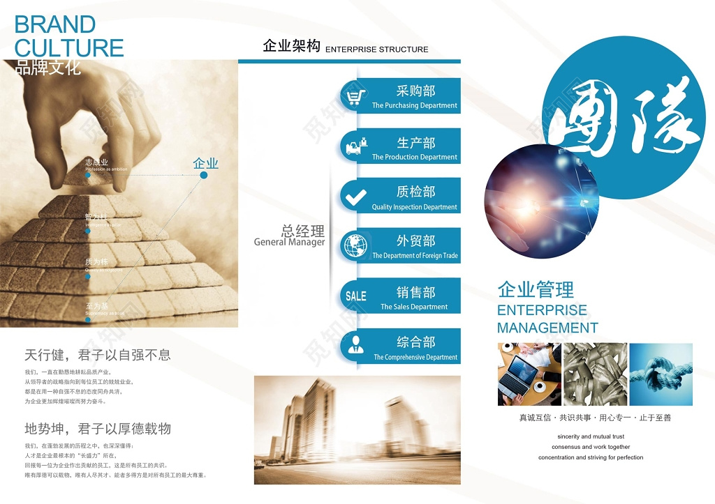 公司介绍公司企业简介企业文化宣传三折页设计
