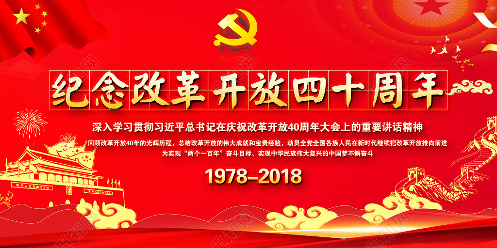 纪念改革开放40周年重要讲话精神