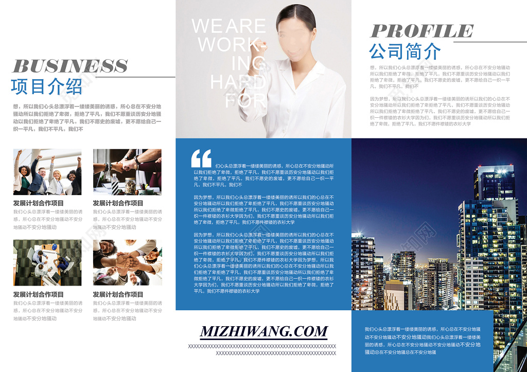 公司企业简介企业文化宣传三折页设计