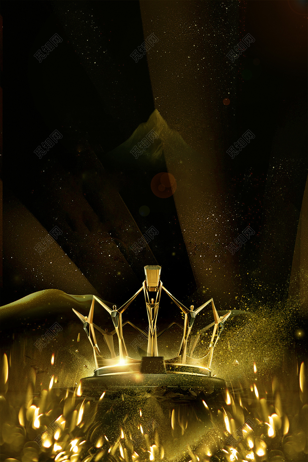 房地产金色宣传单页