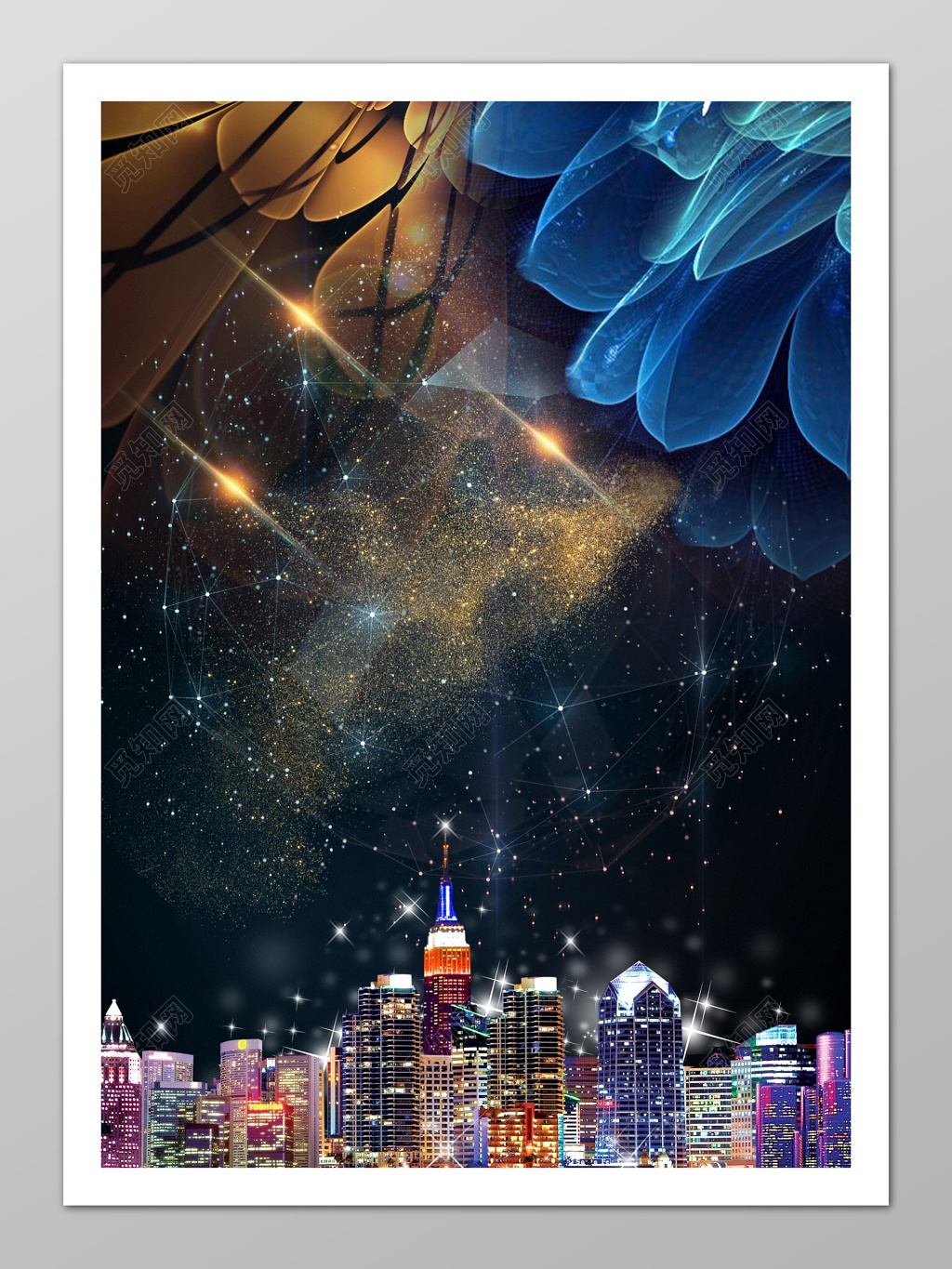 房地产花瓣彩色宣传广告