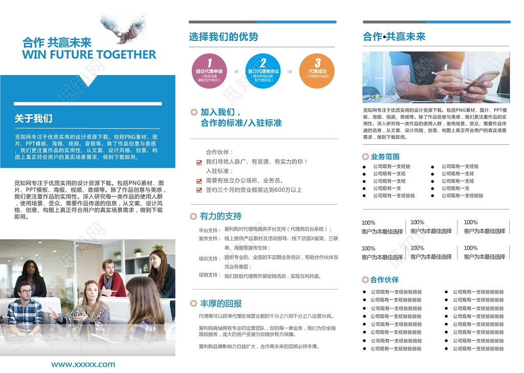 公司介绍2019年招商引资企业文化企业宣传企业简介三折页设计