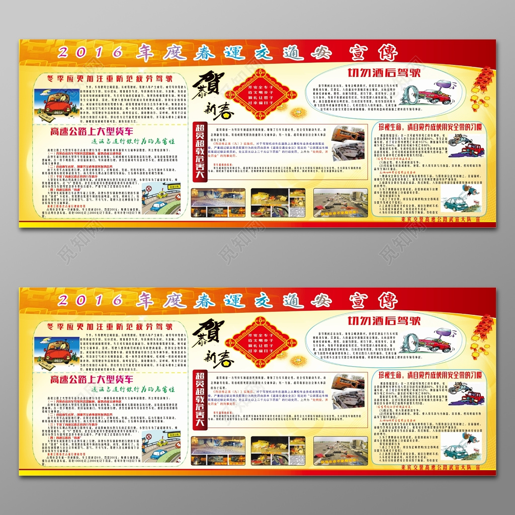 春运交通安全展板