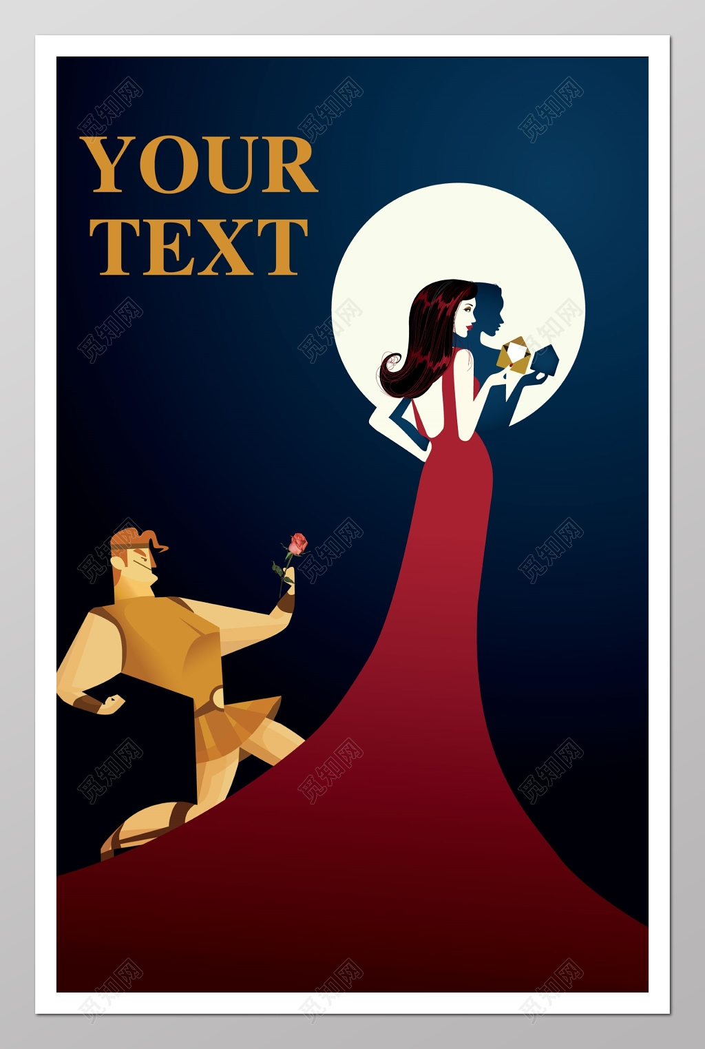 38女王节插图海报