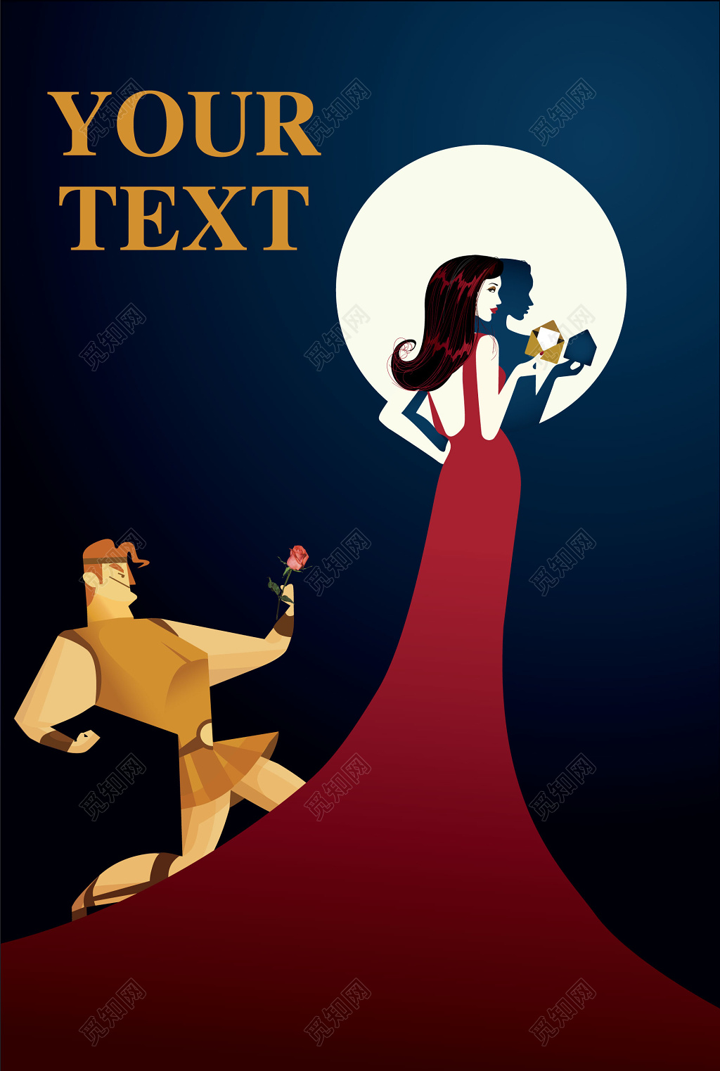 38女王节插图海报