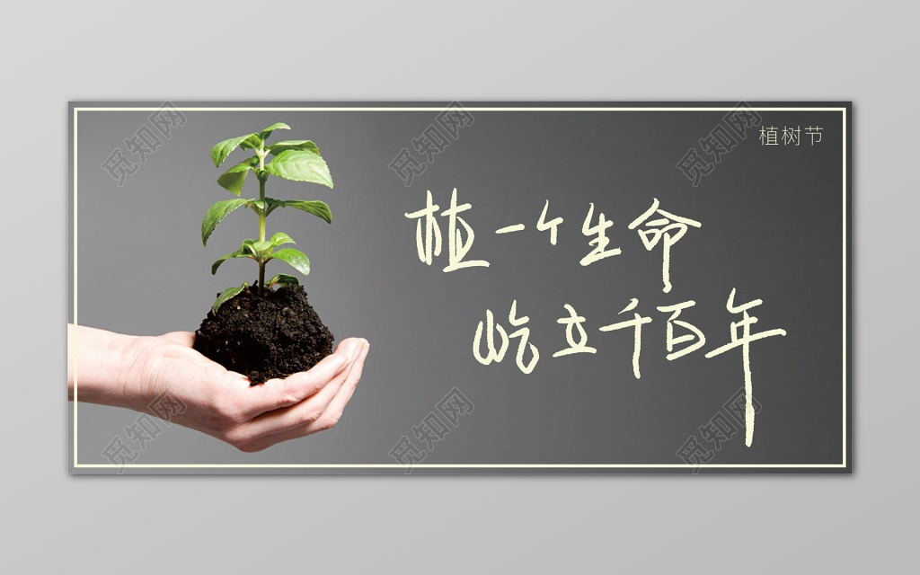 简约植树节公益广告海报
