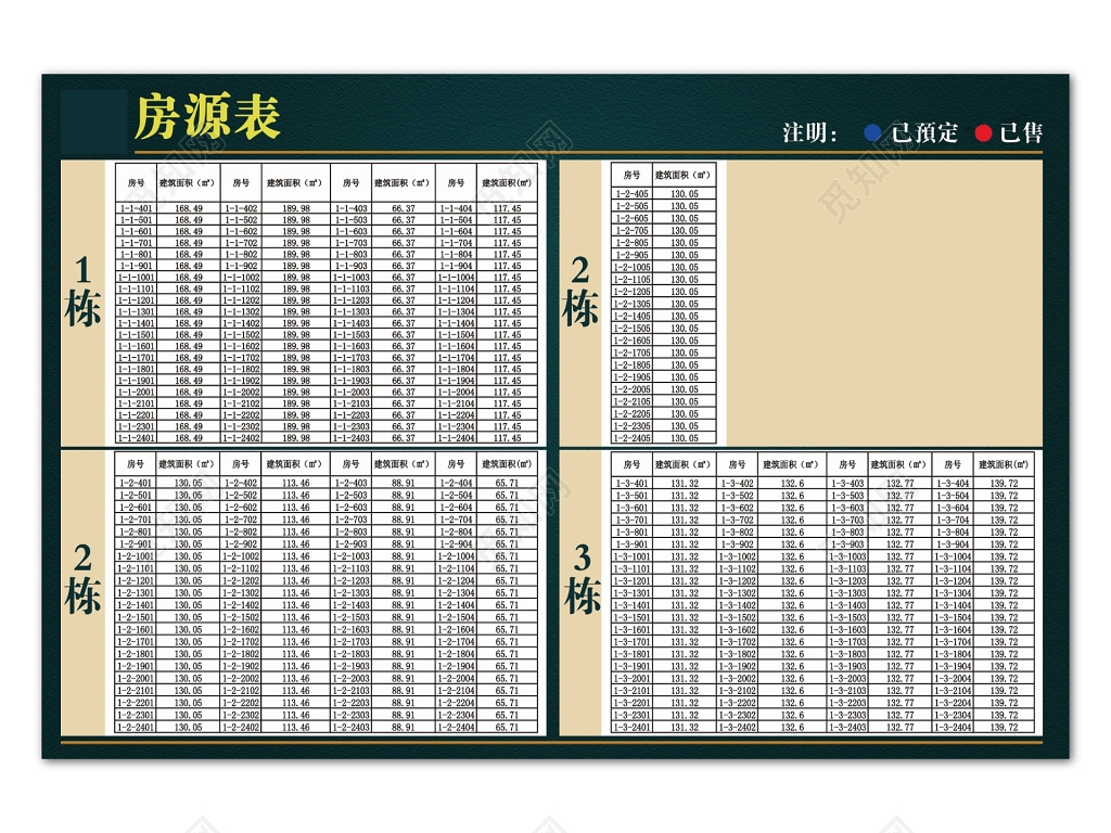 房源表信息开盘促销宣传海报设计模板