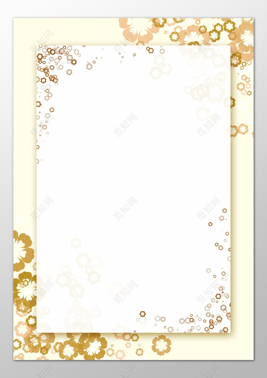 花朵植物黄色清新森系少女信纸