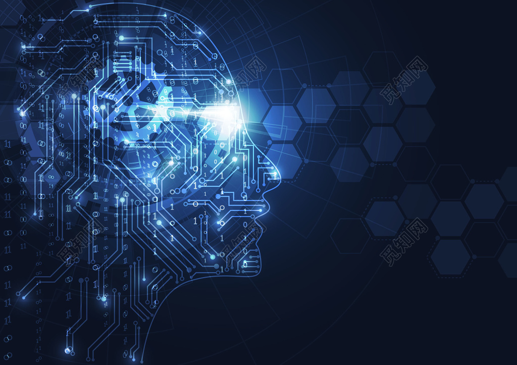 炫彩科技人脑海报背景