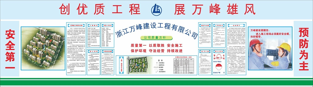 创优质工程安全第一现场管理制度工地九图规章制度