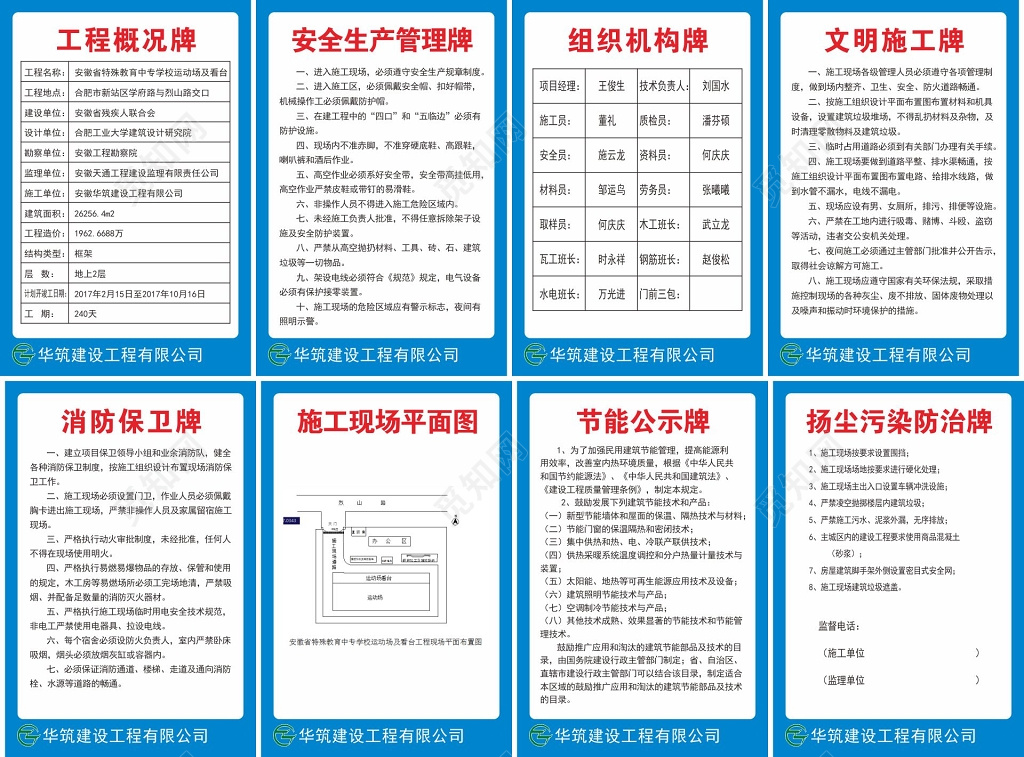 工地制作展板现场管理制度工地施工牌