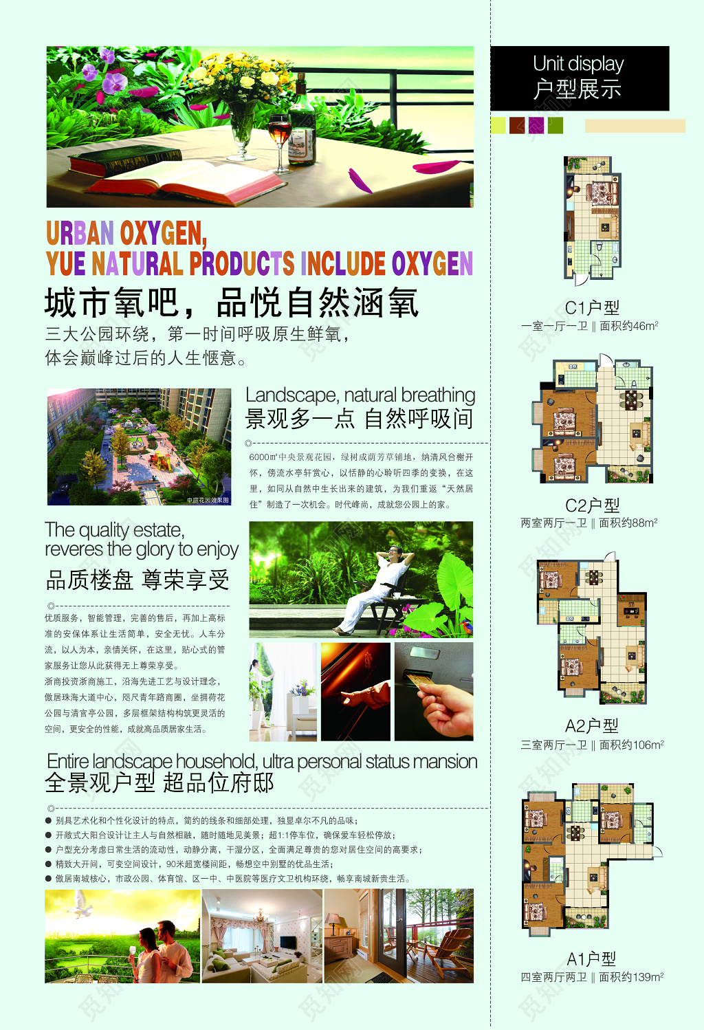 房地产开发楼盘周边设施介绍海报设计宣传单