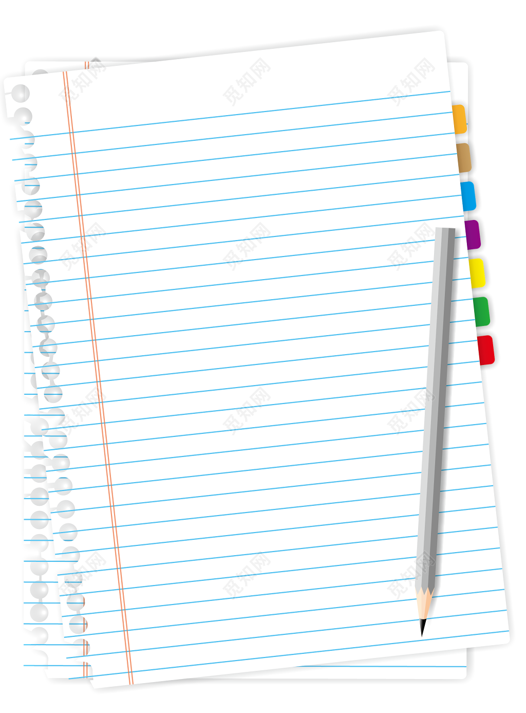 仿笔记本页面信纸