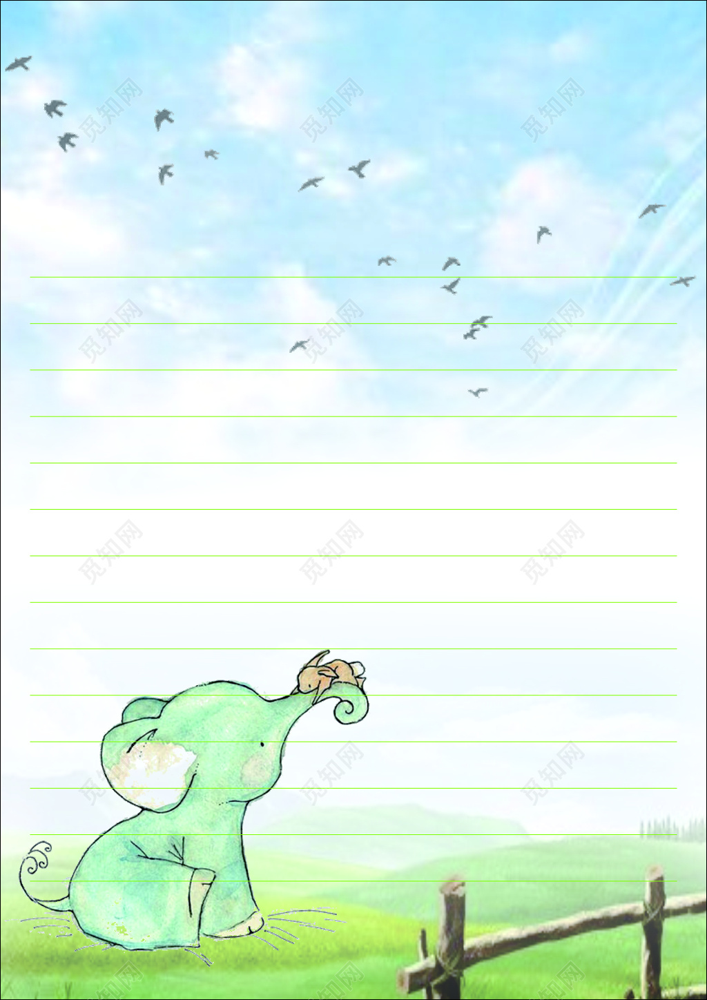 多种信纸内页设计 