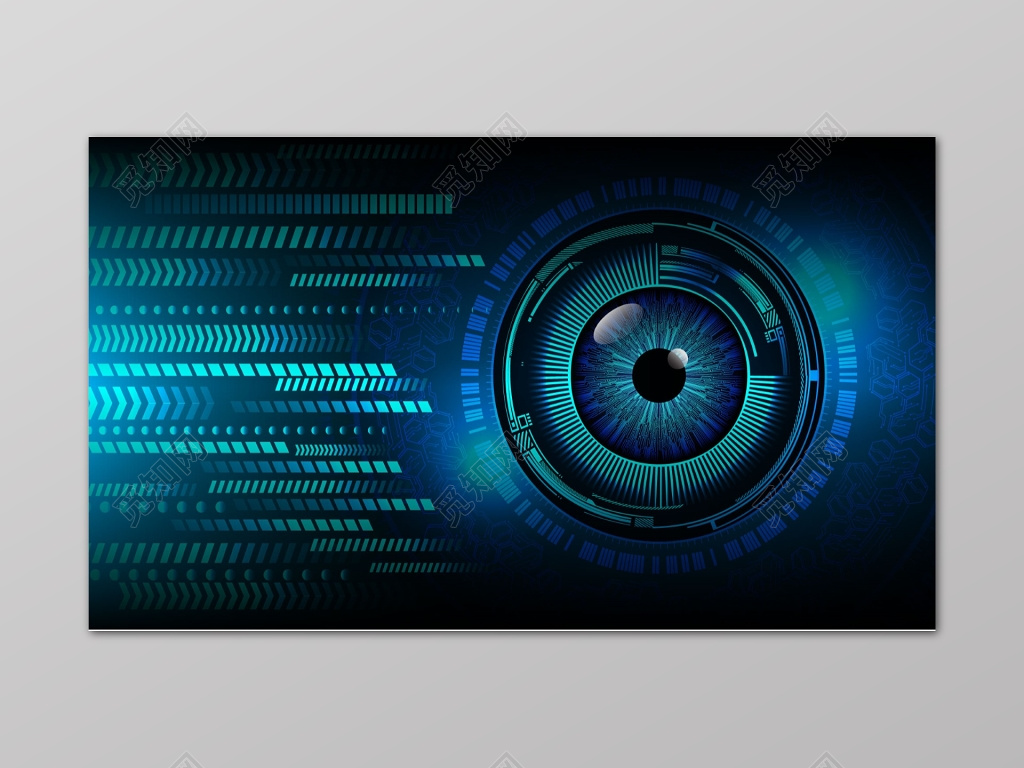 蓝色科技感人工智能背景海报