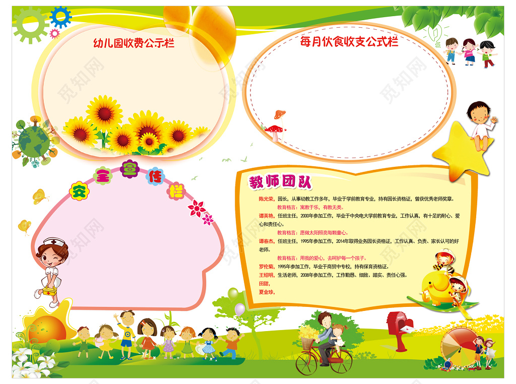 幼儿园公告栏展板