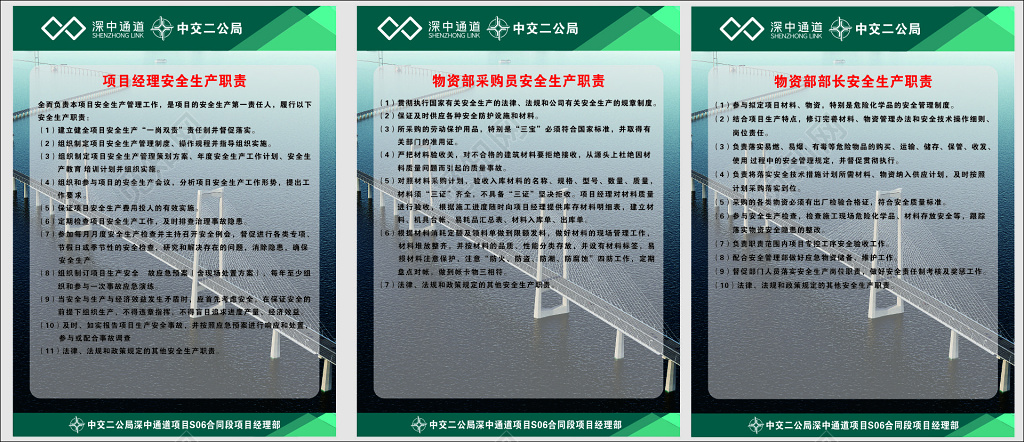 企业职员安全生产职责宣传海报