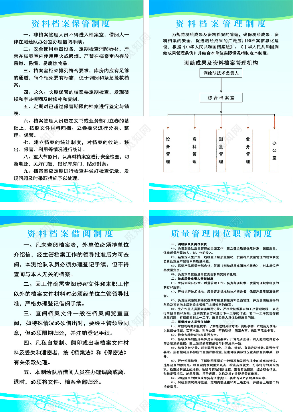 资料档案管理公司生产管理制度海报