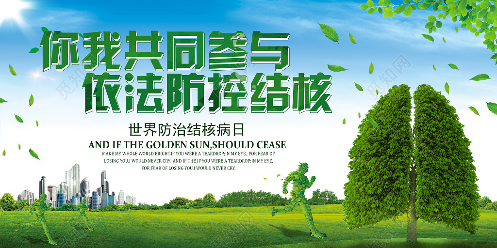 依法防控结核世界防治结核病日展板