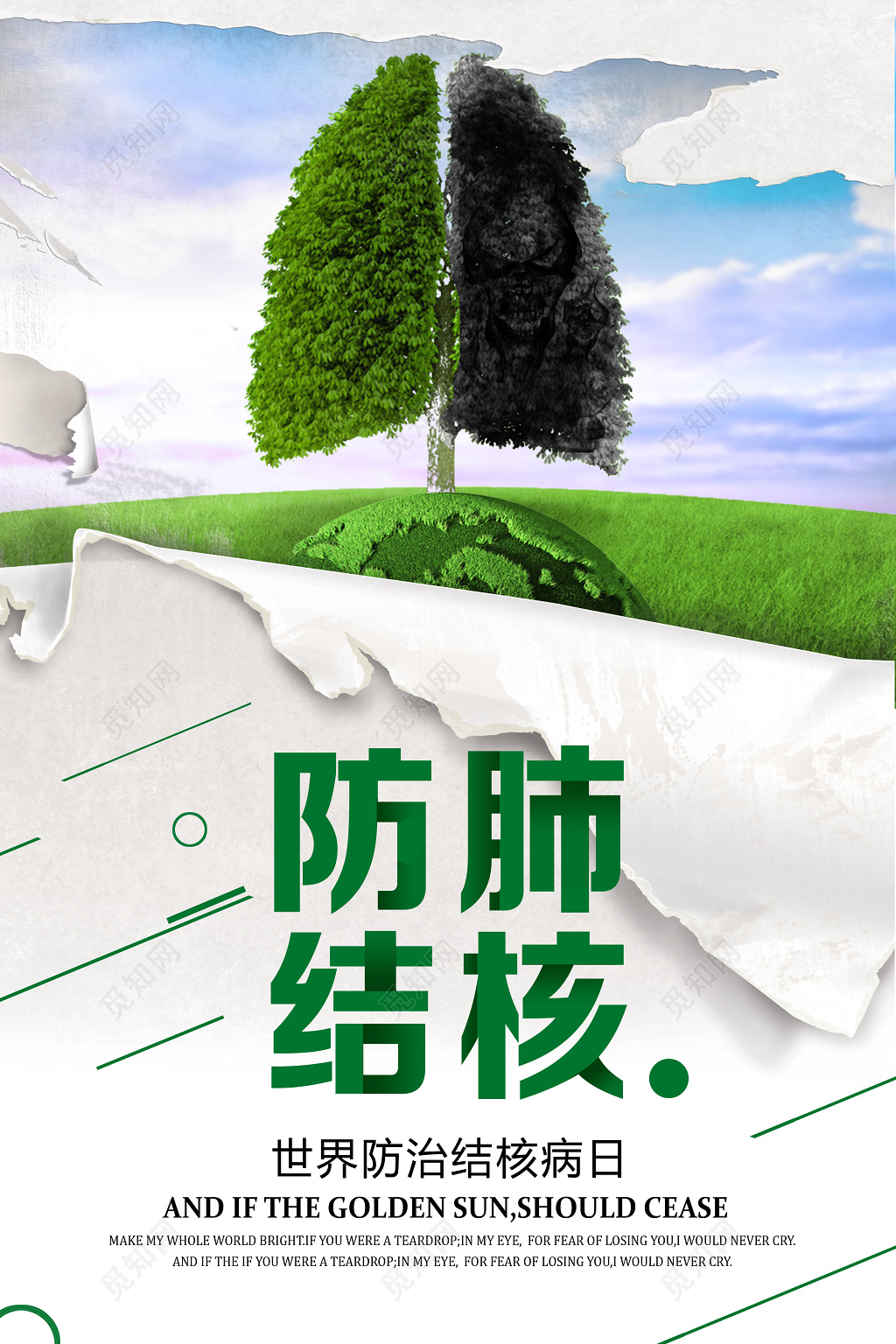 防肺结核世界防治结核病日宣传海报