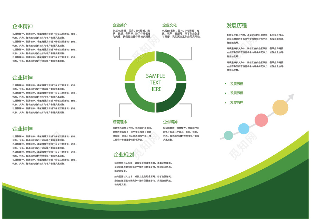 企业环保商业化三折页设计