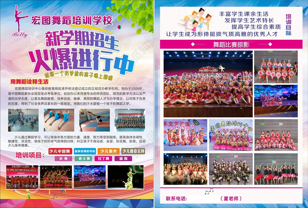 舞蹈单页舞蹈培训舞蹈班中国舞街舞舞蹈大赛掠影宣传单