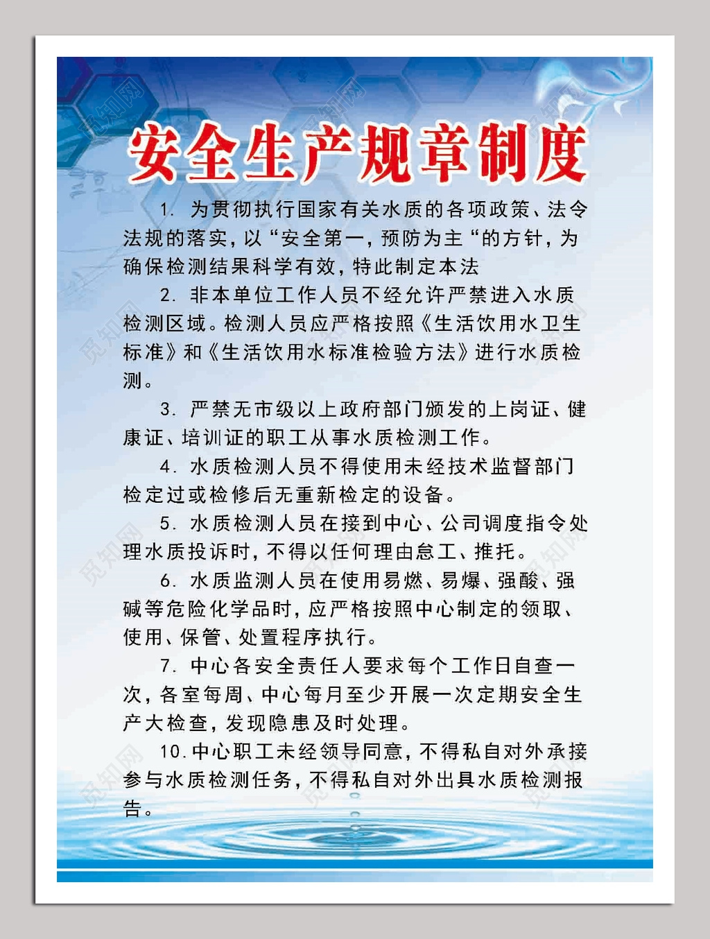 安全生产规章制度牌