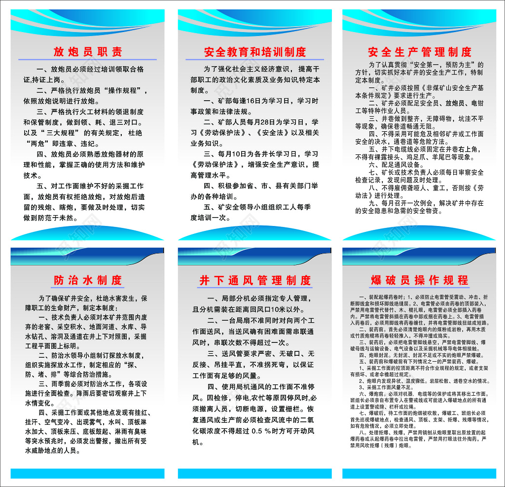 企业各项制度牌