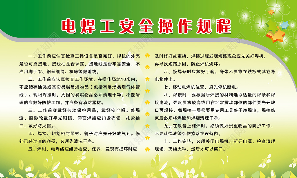电焊工安全操作规程安全制度管理规范制度绿色制度牌
