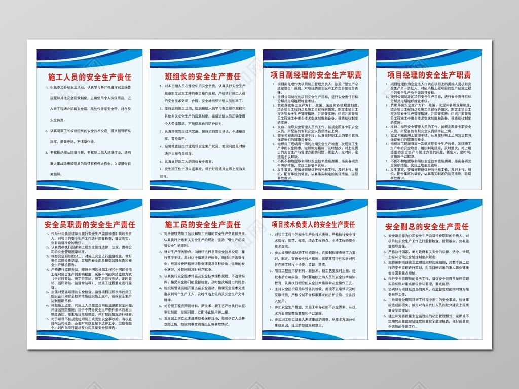 安全生产责任职责制度牌
