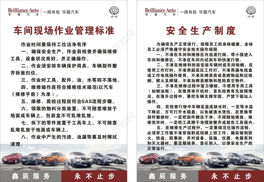 车间现场作业标准与安全生产制度牌