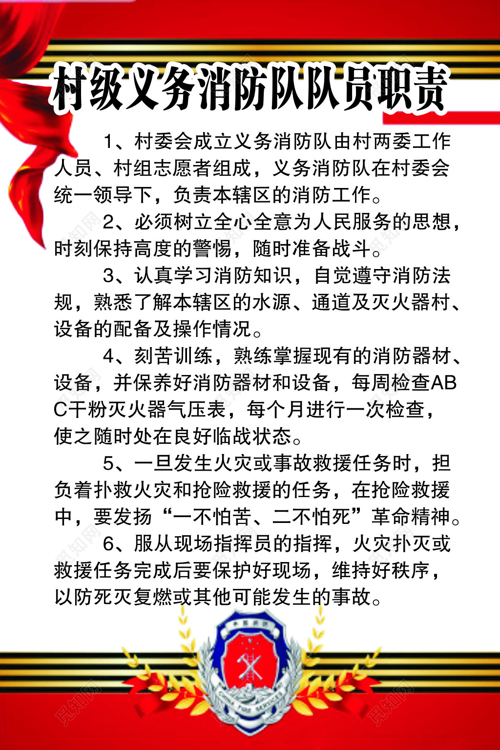 街道消防管理制度牌