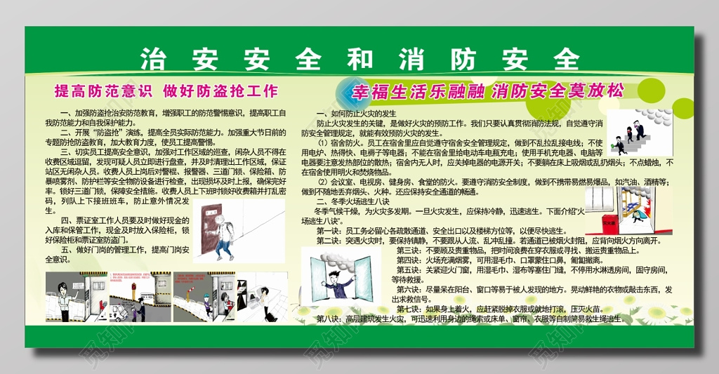 治安安全和消防安全宣传栏
