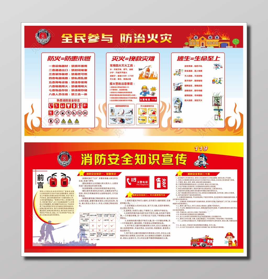 消防安全知识宣传海报