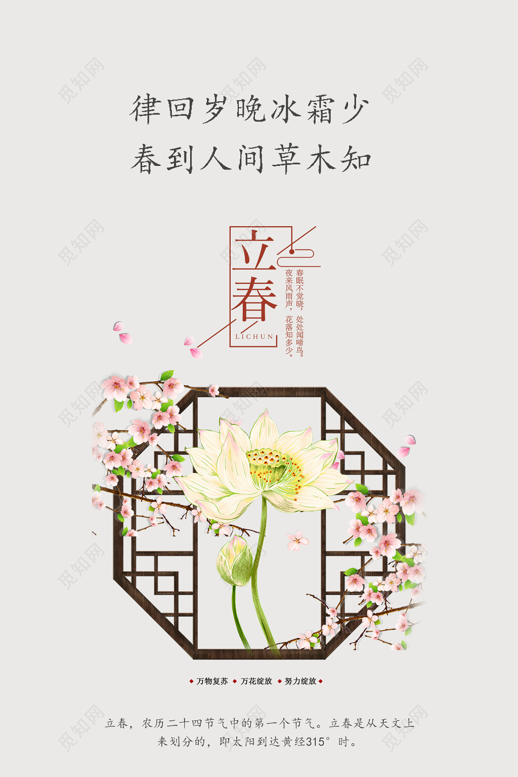 二十四节气立春春天海报