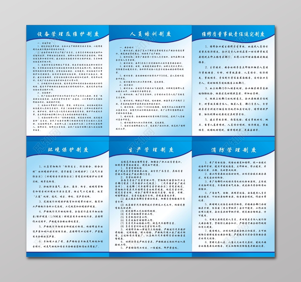 设备管理及维护人员培训环境保护生产管理制度