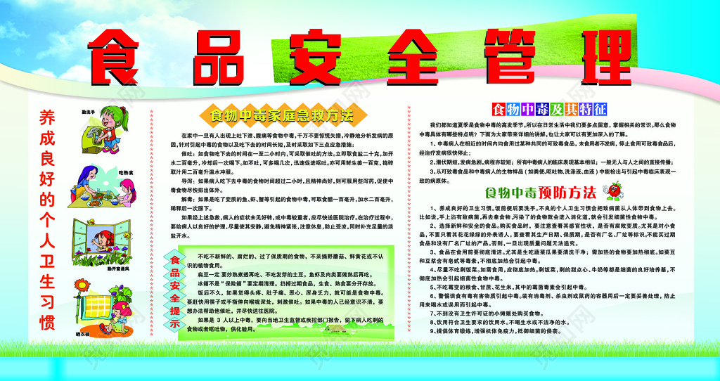 食品安全管理宣传栏