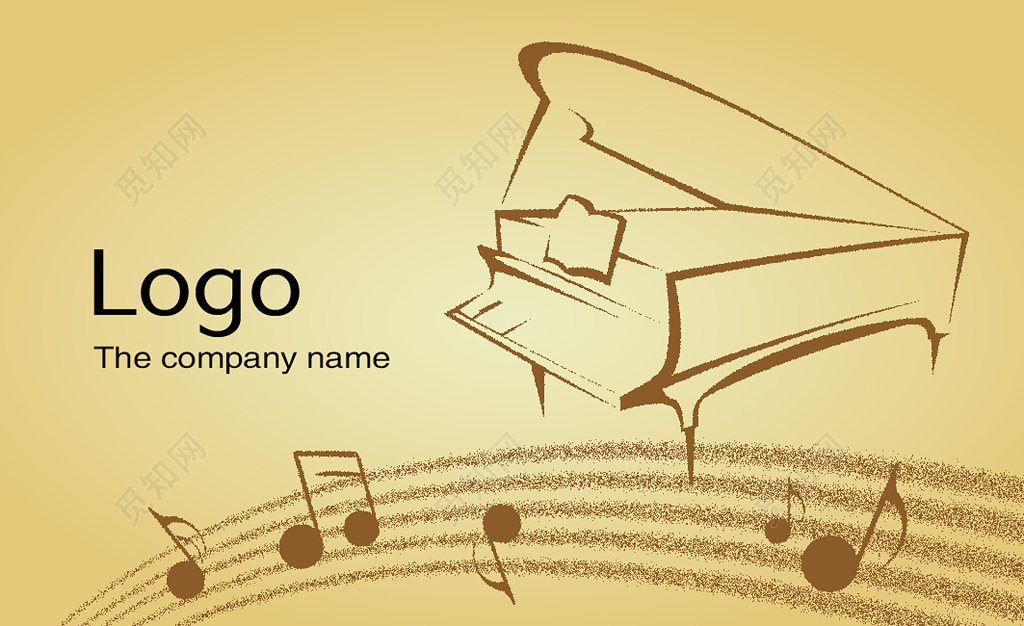 音乐钢琴培训名片模板
