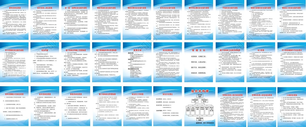 公司管理方针目标操作规程岗位职责等各类制度牌