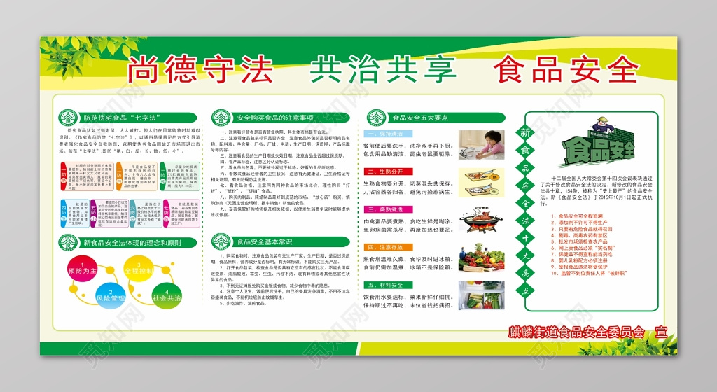 尚德守法共治食品安全宣传栏